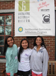 Montagnard students representing the Smithsonian and the Greensboro Historical Center