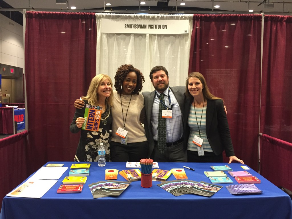 Karen Carter, Edith Tudae-Torboh, Shahin Nemazee, and Ashley Terrell-Rea at the SI booth.